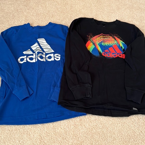 Boys Adidas long sleeve tee- size 7 - Picture 1 of 3